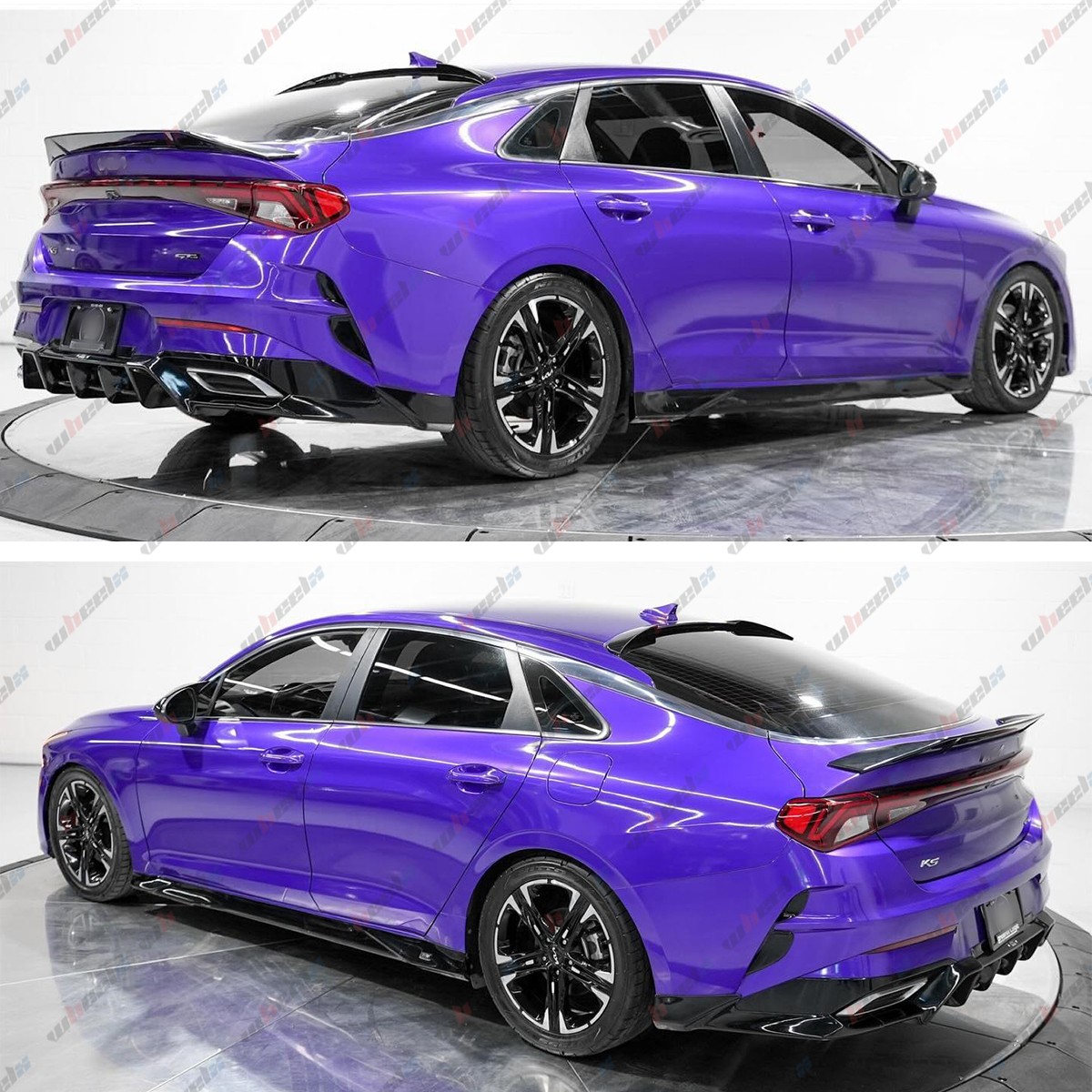 R STYLE Rear Trunk Spoiler Wing Lip For 2021-2024 KIA K5 5th Gen Gloss Black