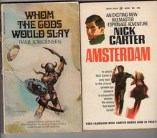 Jeff Jones cover lot-Jack Vance, Lin Carter, Nick Carter, Ivar Jorgensen