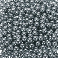 500Pcs Faux Pearl for Crafting 10mm Round Pearls Beads Deep Silver Grey