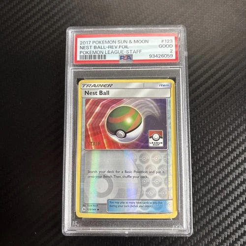Nest Ball - (League Cup) 123/149 Reverse Holo League & Championship Cards PSA 2