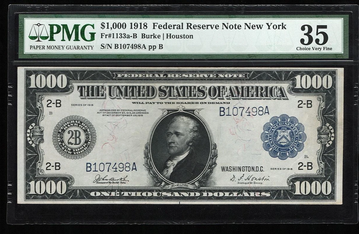PMG $1000 US Federal Reserve Large Notes for sale | eBay