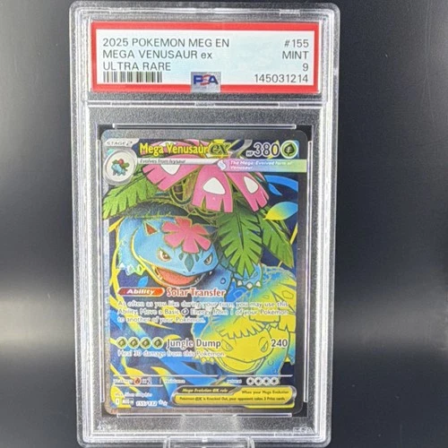 Mega Venusaur ex 155/132 Pokémon PSA 9 Me01 Mega Evolution Ultra Rare Holo