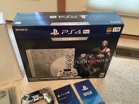 Sony PS4 1TB Pro God Of War Edition Console with Box and Game