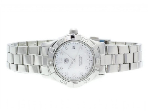 Tag Heuer Aquaracer 2000 27mm MOP White Dial Steel Quartz Ladies Watch WAF1415 - Picture 2 of 10