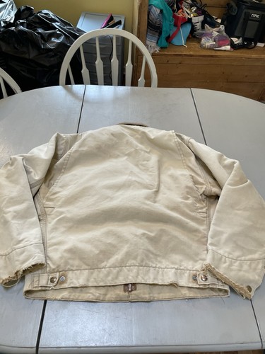 Vintage Carhartt Tan Canvas Blanket Lined Work Detroit Jacket M/L by Carhartt, $199.99 - Photo 15