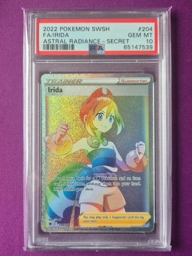 PSA 10 - SWSH Astral Radiance - Irida - 204/189 - Hyper Secret Rare