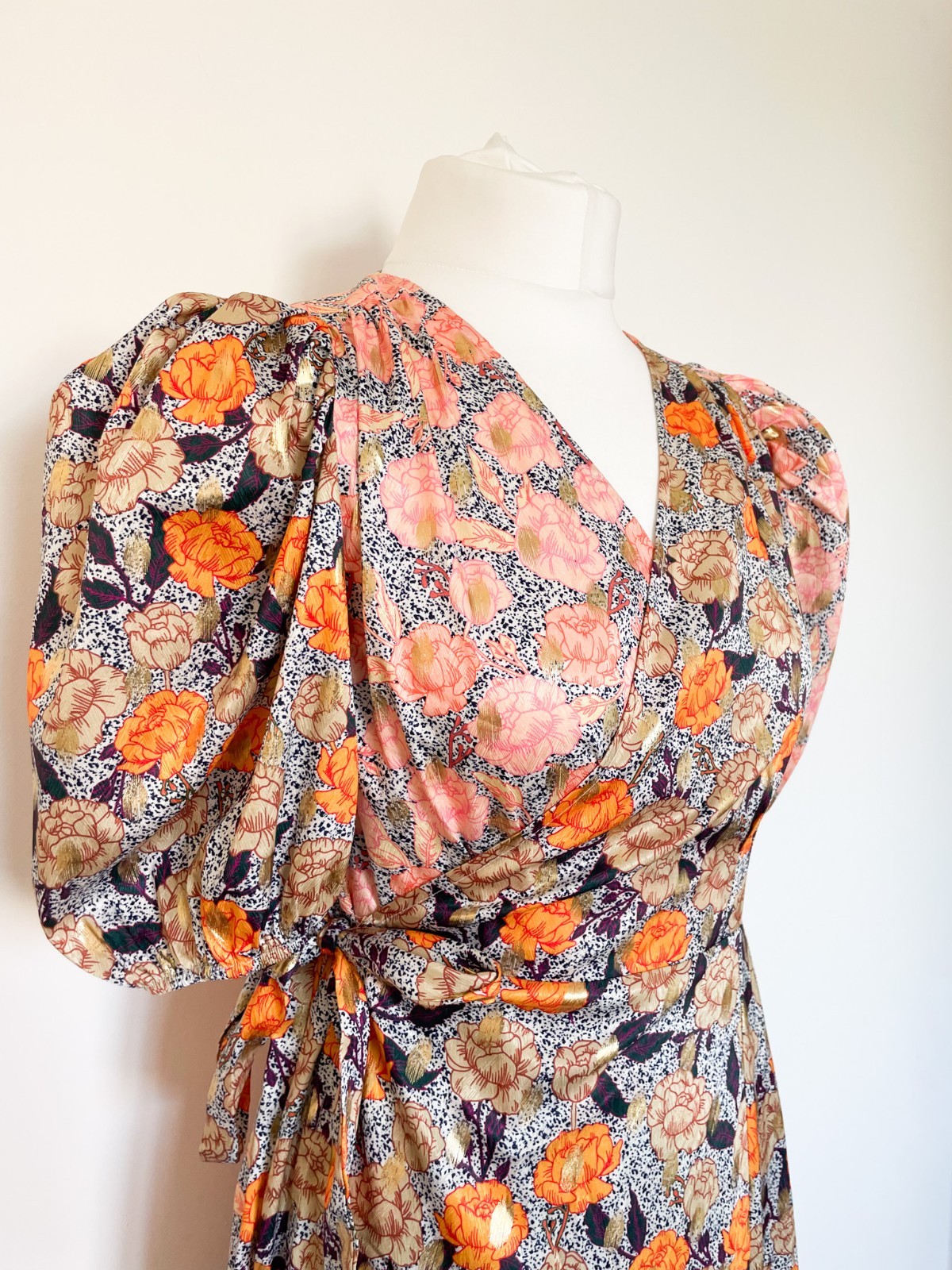 Never Fully Dressed Patchwork Floral Metallic Mid… - image 3