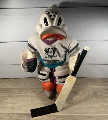 Vintage Rare Anaheim Mighty Ducks Wild Wing 22'' Plush Figure Signed By Player