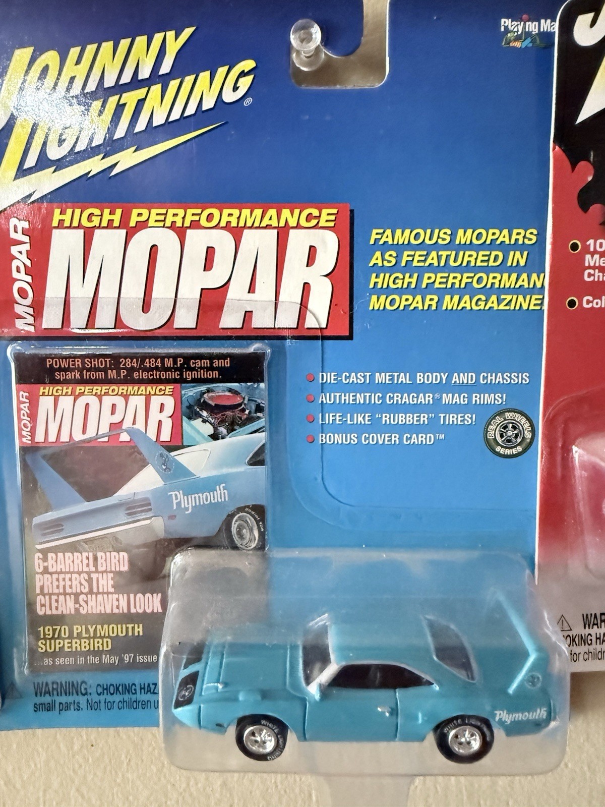 JOHNNY LIGHTNING High Performance Mopar 1970 Plymouth Superbird White Lighting
