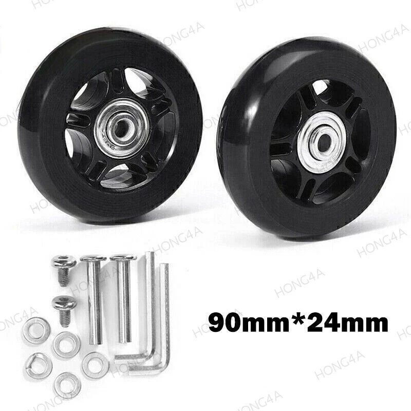 Gepäckkoffer Ersatzrad Gummi Schwenkräder Trolley DIY Rollen 40-90mm Rad Set DE - Bild 2 von 4