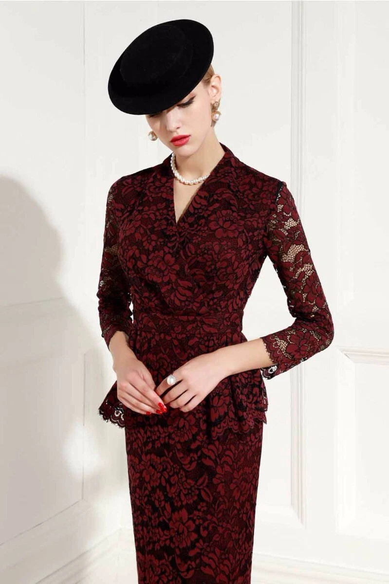 Custom Made to order Slim Fit Peplum Wedding Guest Party Dress