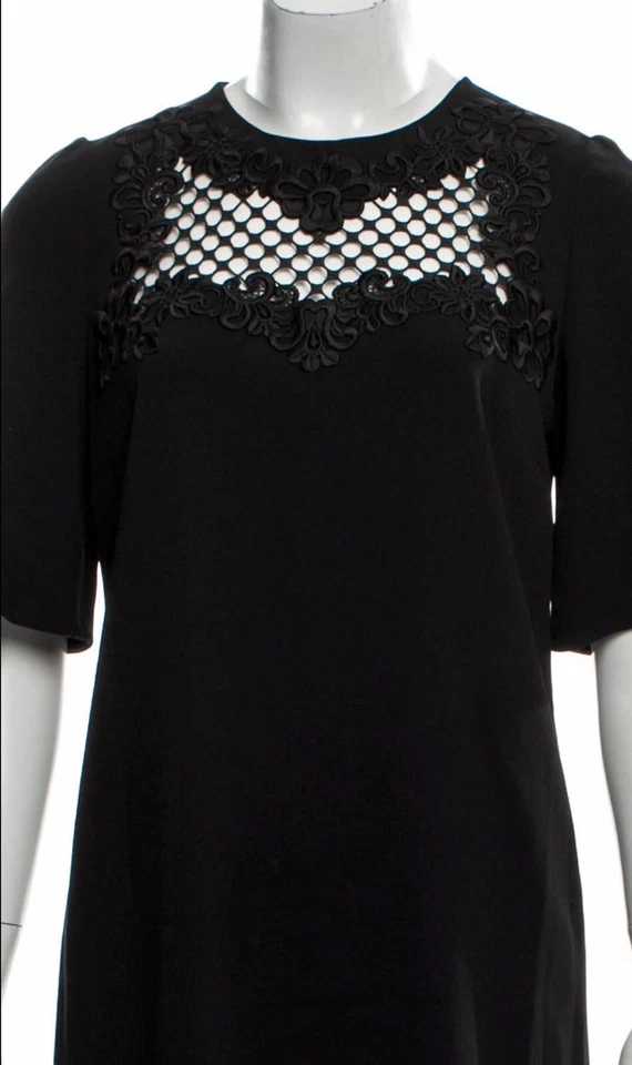 2K Nuevo Vestido Dolce & Gabbana Encaje Crochet Negro Línea A 38 40 2 4 Bolsa de Regalo S M Foto 3 de 4