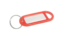 10 X Key Ring And Identity Card Tag Red - NEW Onestopdiy