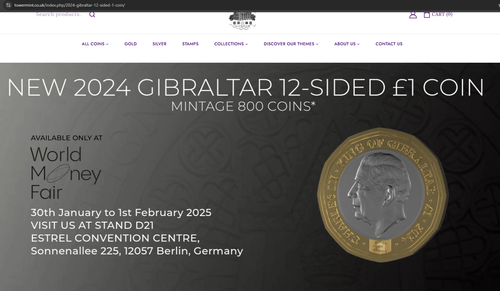 Gibraltar coins 1p 2p 5p 10p 20p 50p pence £1 £2 £5 pounds 2024 SET CIII crest - Picture 48 of 54