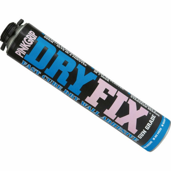 Everbuild DRYFIX7 Pinkgrip Dry Fix Expanding Adhesive Foam Plasterboard