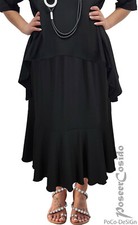 Gonna Godet PoCo DeSiGn LAGENLOOK nera 44 46 48 50 52 54 56 58 L XL XXL XXXL  