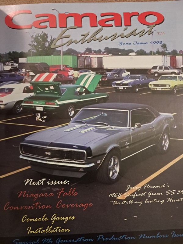 1998 Camaro Enthusiast Magazine June 1968 Camaro