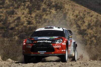 Petter Solberg (NOR) Citroen DS3 WRC on the shakedown stage 2011 Old Photo