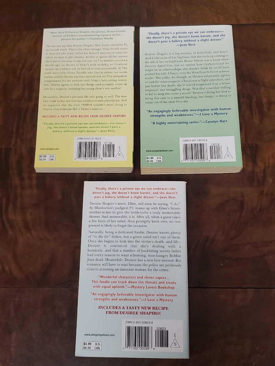 Desiree Shapiro Mysteries, Lot of 3 by Selma Eichler / 1999