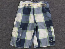 OP Ocean Pacific Board Shorts Swimwear Boys Size 16 Blue Green White