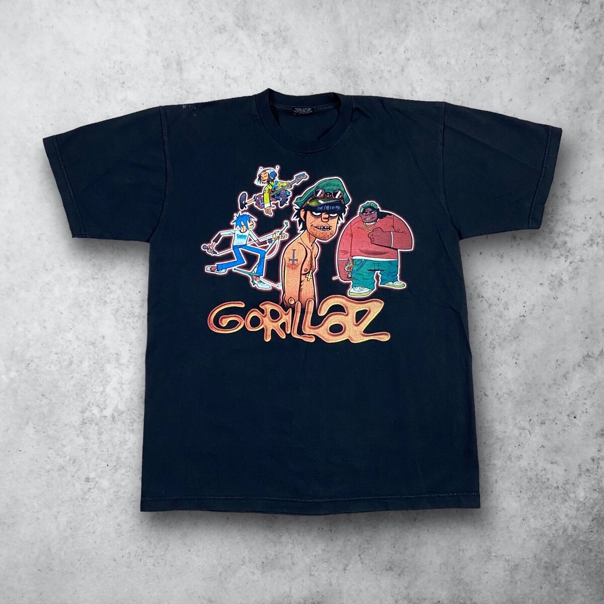 Vintage Gorillaz Band Rap Hip Hop Double Sided Graphic T Vintage Gorillaz Band Rap Hip Hop Double Sided Graphic T