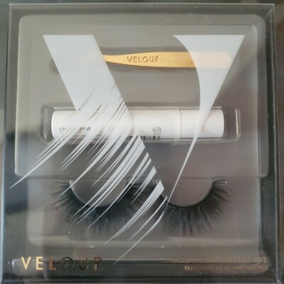 Velour Lashes ''The GlamourEyes'' Silk Lash Kit w/ Applicator & Adhesive (NIB)