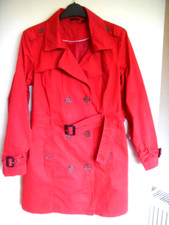Smart Esmara Red Trenchcoat, Size 10-12, L88cm,