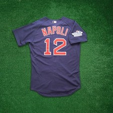Mike Napoli 2013 Boston Red Sox Authentic On-Field Alt Navy World Series Jersey