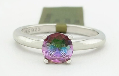 LAB CREATED 1,06 kt MYSTIC TOPAS SOLITÄR RING 925 SILBER - Neu mit Etikett