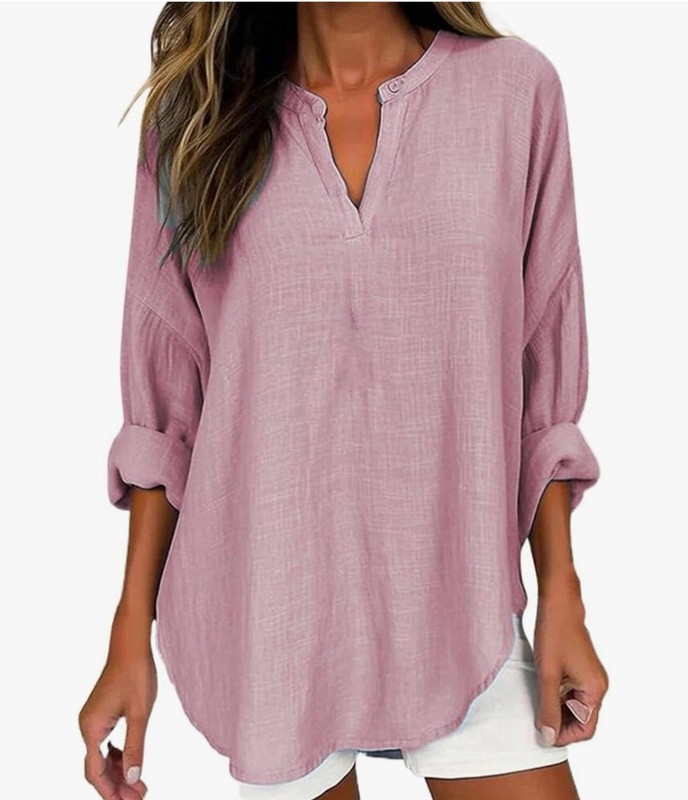 Women’s Oversized V-Neck Blouse