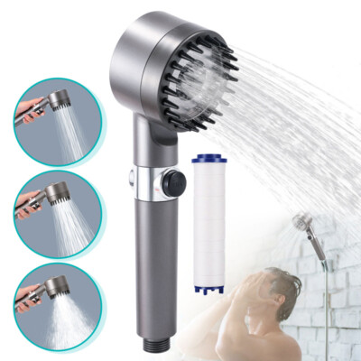 #ad German Multifunctional Massage Rain Shower Head 3 Speed Handheld High Pressure $13.99