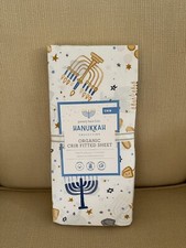 NEW Pottery Barn Kids Hanukkah Organic Fitted Crib Sheet Organic