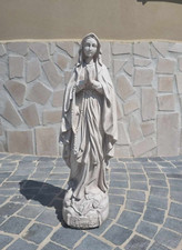 STATUA SCULTURA DELLA MADONNA DI LOURDES SACRA ALT. 60 CM PER ESTERNO IN CEMENTO