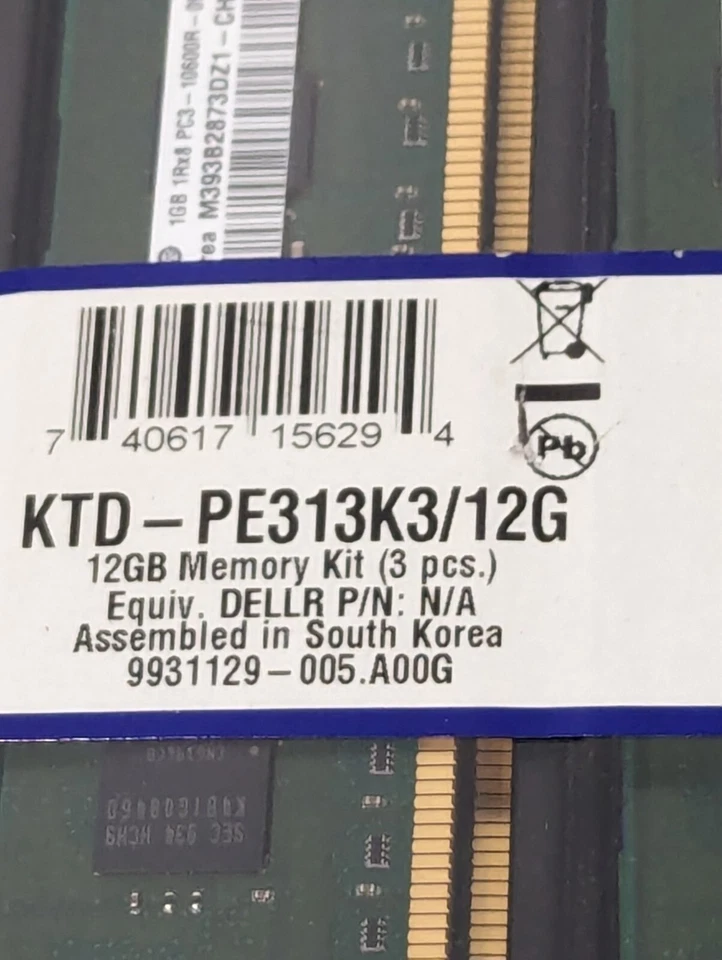 Kingston KTD-PE313K3/12G 12GB Memory Kit - Image 2 of 2