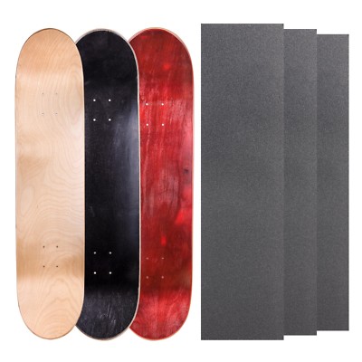 Cal 7 Blank Maple 7.75'' Skateboard Deck Multi Color Plus Grip Tape 3 Pieces