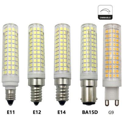 Dimmable 15W 220V 136LEDs Ceramics Mini LED Corn Bulbs G9 E11 E14 E17 BA15D Lamp