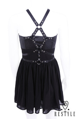 Restyle Harness Dress Black Leather Bodice Witch Sexy O-Ring Occult Gothic Punk | eBay Restyle Harness Dress Black Leather Bodice Witch Sexy O-Ring Occult Gothic Punk | eBay