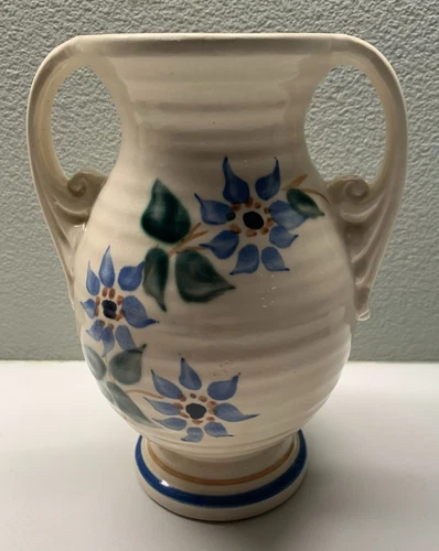 Roseville "Old Colony" Hand Decorated Pottery Vase