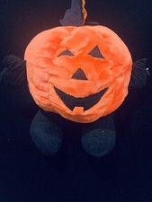 Chrisha Playful Plush Jack-O-Lantern Dated 1988 Vintage Halloween Decor