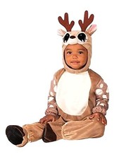 Infant Boys Girls Deer Jumpsuit Headpiece Halloween Costume