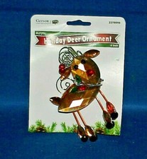 ACRYLIC HOLIDAY DEER CHRISTMAS ORNAMENT VERY NICE