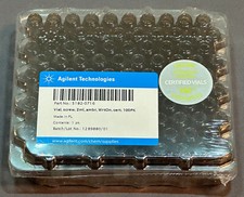 AGILENT 5182-0716 Vial, screw, 2ml, ambr, WrtOn, cert, 100PK - new sealed