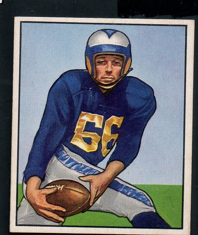 1950 Bowman Football Card #124 Jack Zilly-Los Angeles Rams Near