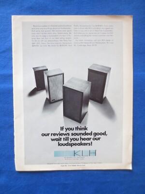 KLH Thirty Two Seventeen Six Five Speaker Magazine Ad Audio Mag Sept 1972