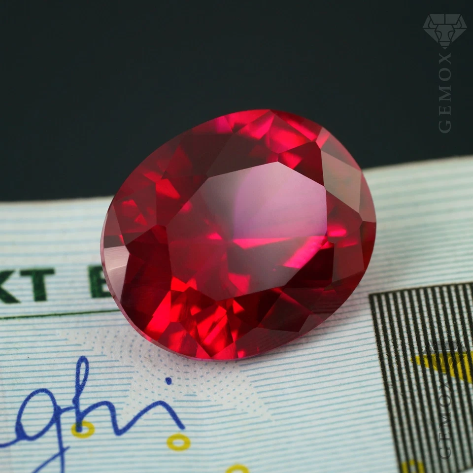 Real Ruby Loose Gemstone Lab-Grown Oval Cut classic ruby Rose Red Color Stone EU - Image 2 of 4