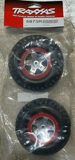 Traxxas Slash 4x4 / Slash Soft S1 compound Tires  SCT Satin Chrome Wheels 5873R