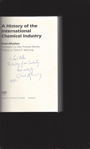 A History of the International Chemical Industry (Signed) by Fred Aftalion - Picture 2 of 7