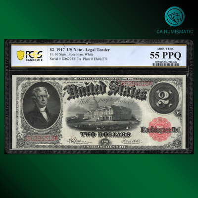 【まとめ売り】Group Power OCT17〜OCT19＋OCT13 Fr.60 1917 $2 Dollar Legal Tender Note, BRACELLET REVERSE, PCGS 55