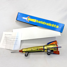 1960's Hungarian Lemez Holdraketa Moon Rocket Tin Friction Toy Intercosmos Works