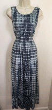 Neuw grey tie dye long maxi dress M grunge lagenlook lightweight anthropologie
